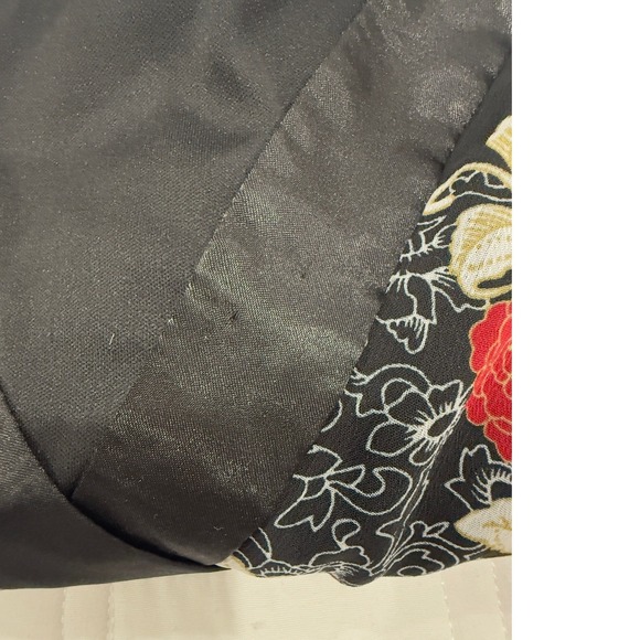 Vintage Tamara H. Floral Chiffon Wrap Blouse Black Red Plus Size 2X 20315-S0623 - Picture 8 of 8